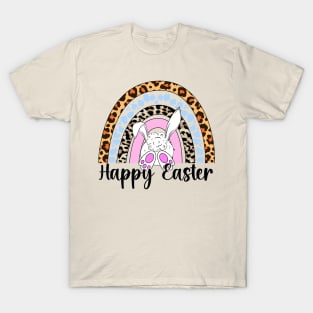 Happy Easter rainbow bunny butt T-Shirt